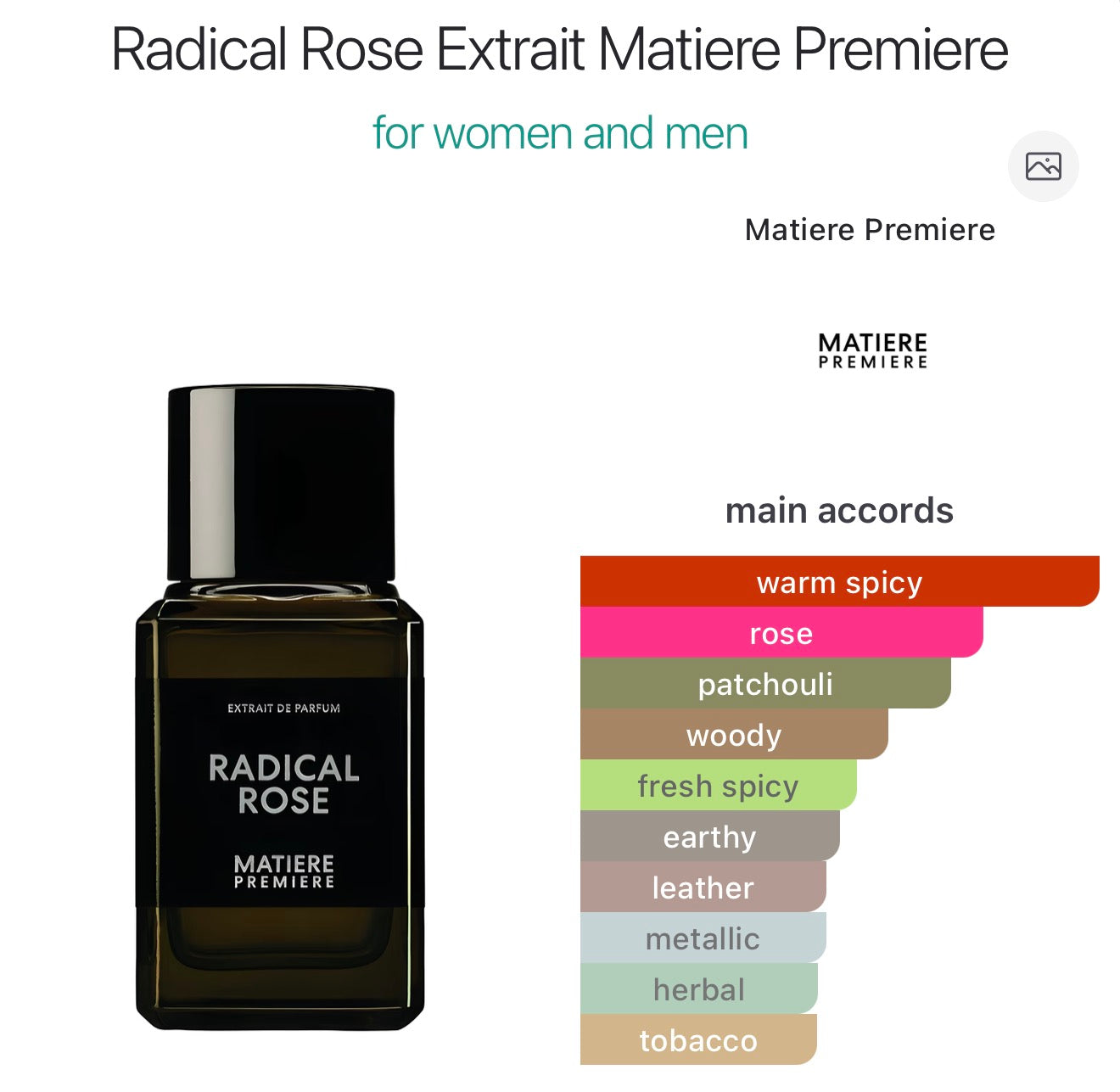 Matiere Premiere Radical Rose Extrait (sample)