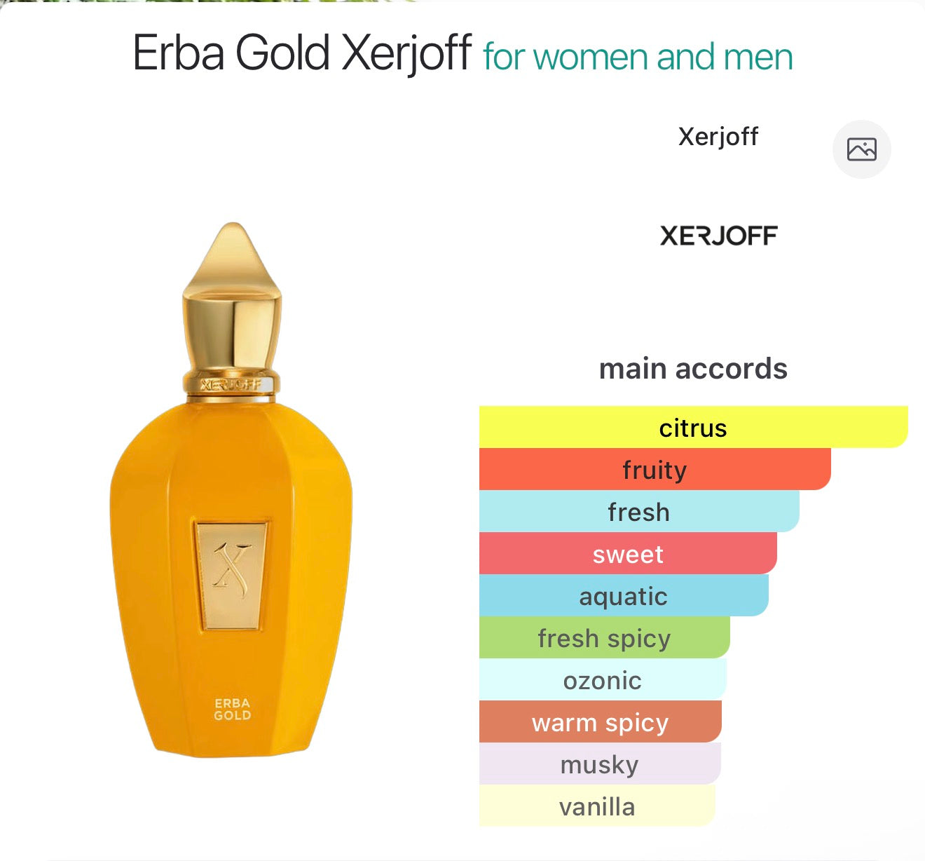 Xerjoff Erba Gold (sample)
