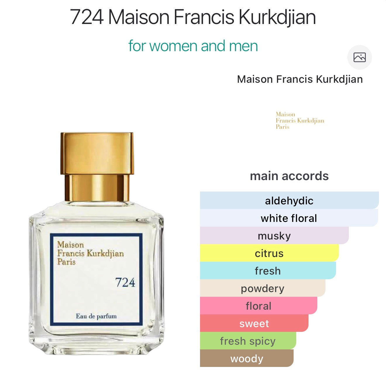 Maison Francis Kurkdjian 724 (Sample)