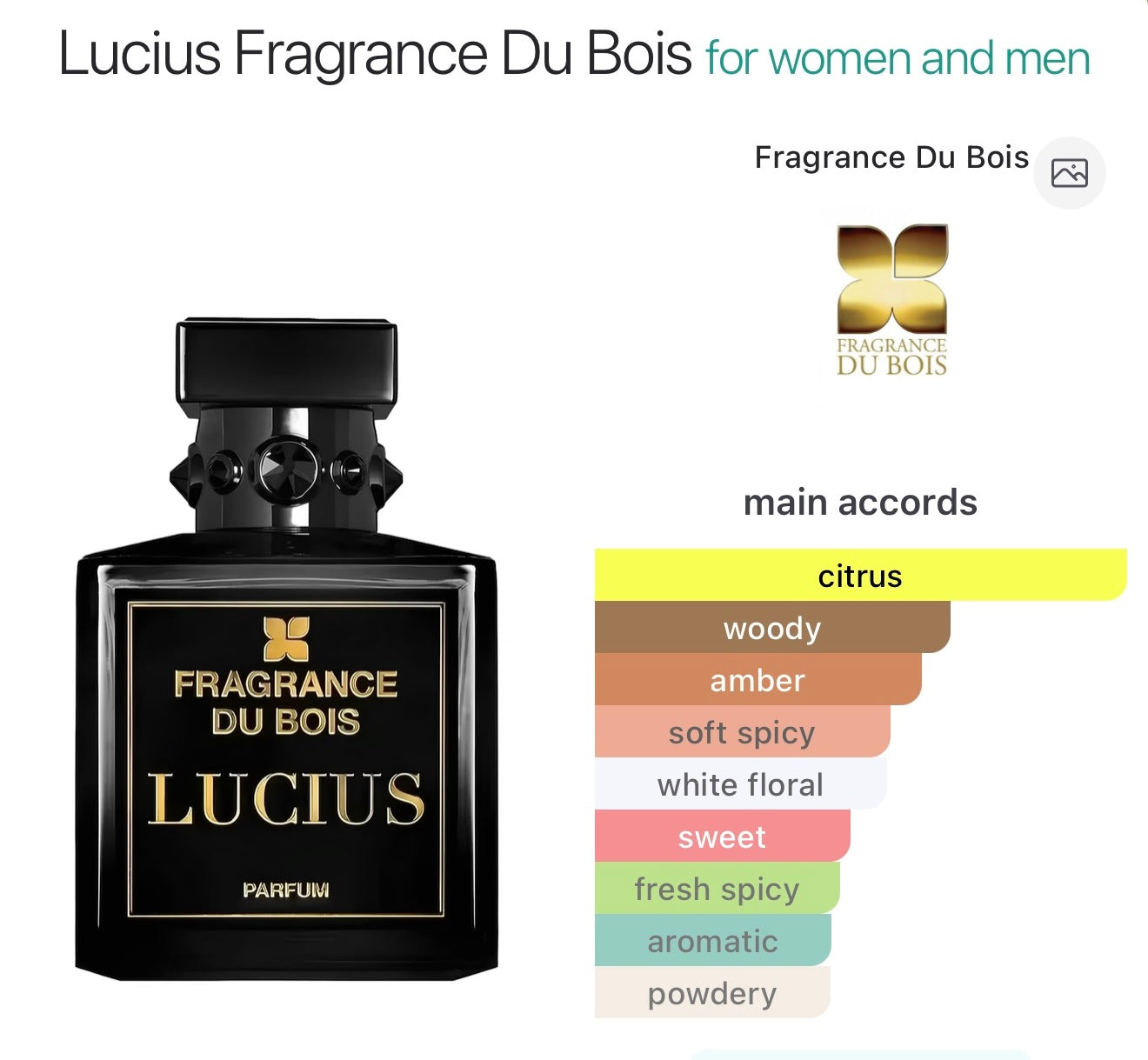 Fragrance Du Bois Lucius (sample)