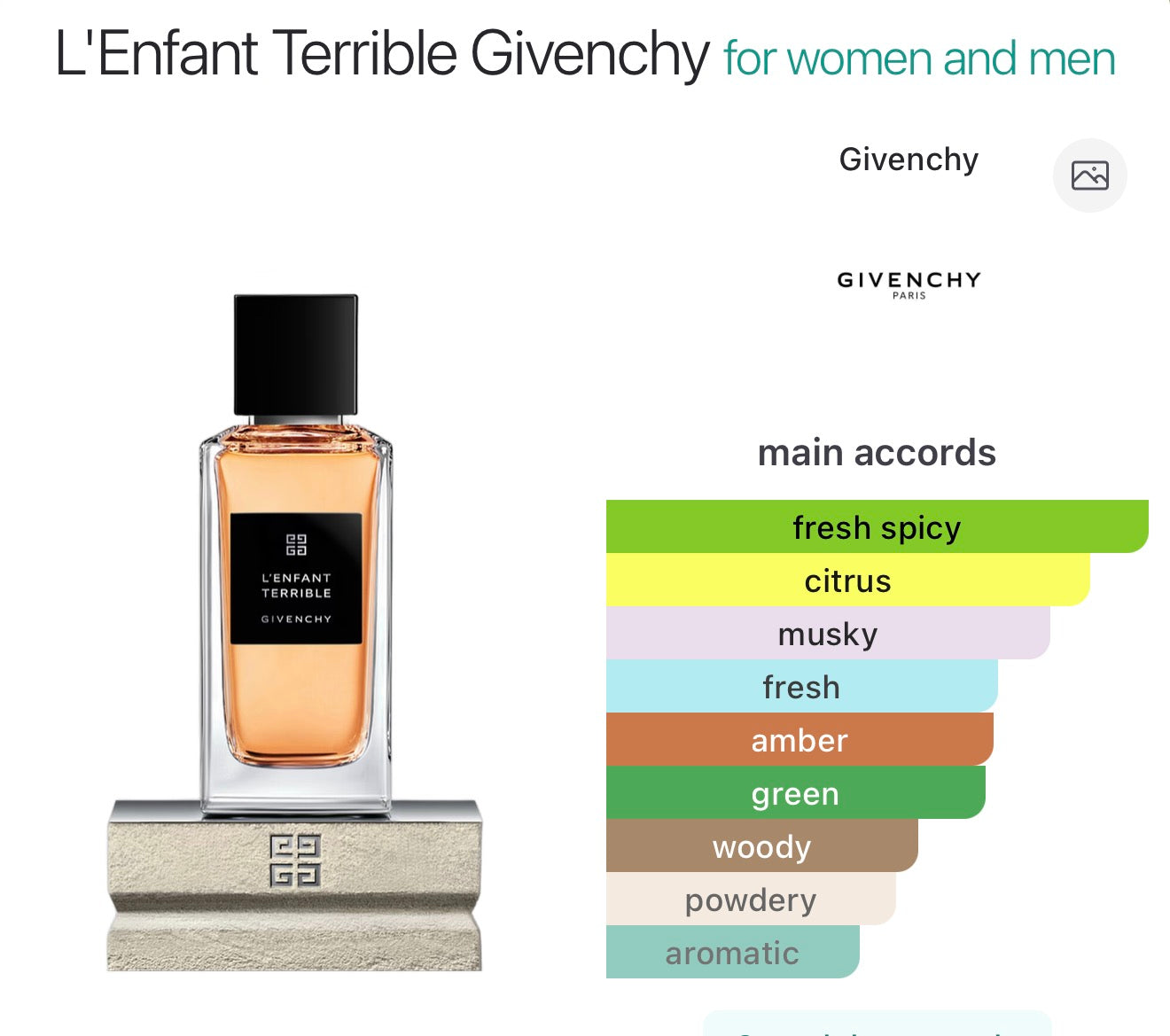 Givenchy L'enfant Terrible (sample)